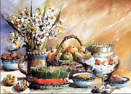 سبزه ی هفت سین با گیاهان دارویی